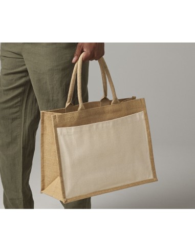WES-W427-Cotton Pocket Jute Shopper